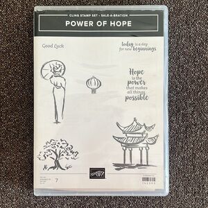 Stampin’ Up Power Of Hope Stamp Set NWT Retired Rare Set of 7 Stamps